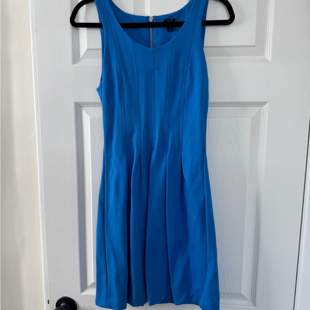 J. Crew Bright Blue Sleeveless Mini Dress